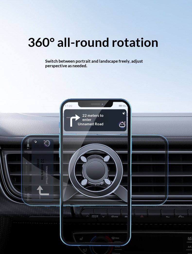 Phone 2025 New Model Car Navigation Air Vent Magnetic Multi-Function Holder_voghion.com