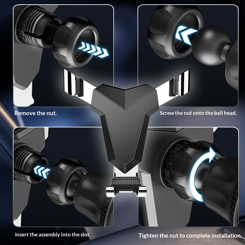 Nuovo supporto universale a clip per bocchetta dell'aria, compatibile con navigatori a gravità e telefono da auto._voghion.com