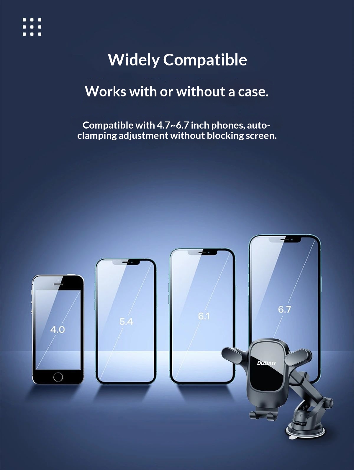 Supporto per telefono con ventosa F5Pro+ unico, da fissare alla bocchetta dell'aria, al cruscotto, al navigatore e all'auto._voghion.com