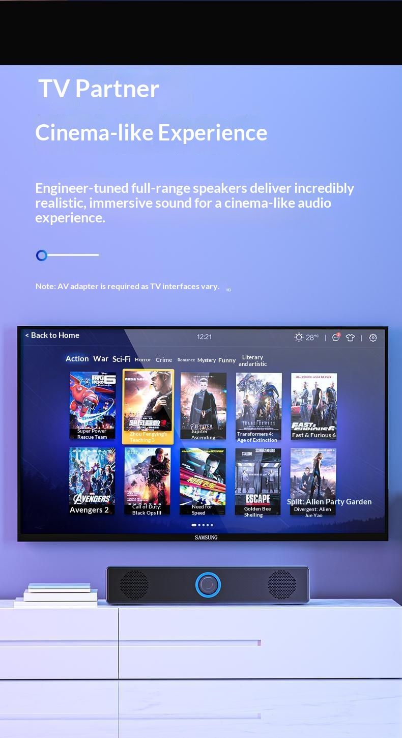 Cross-border E-350TS Long Strip Small Computer Desktop Laptop Home Speaker Wired Subwoofer_voghion.com