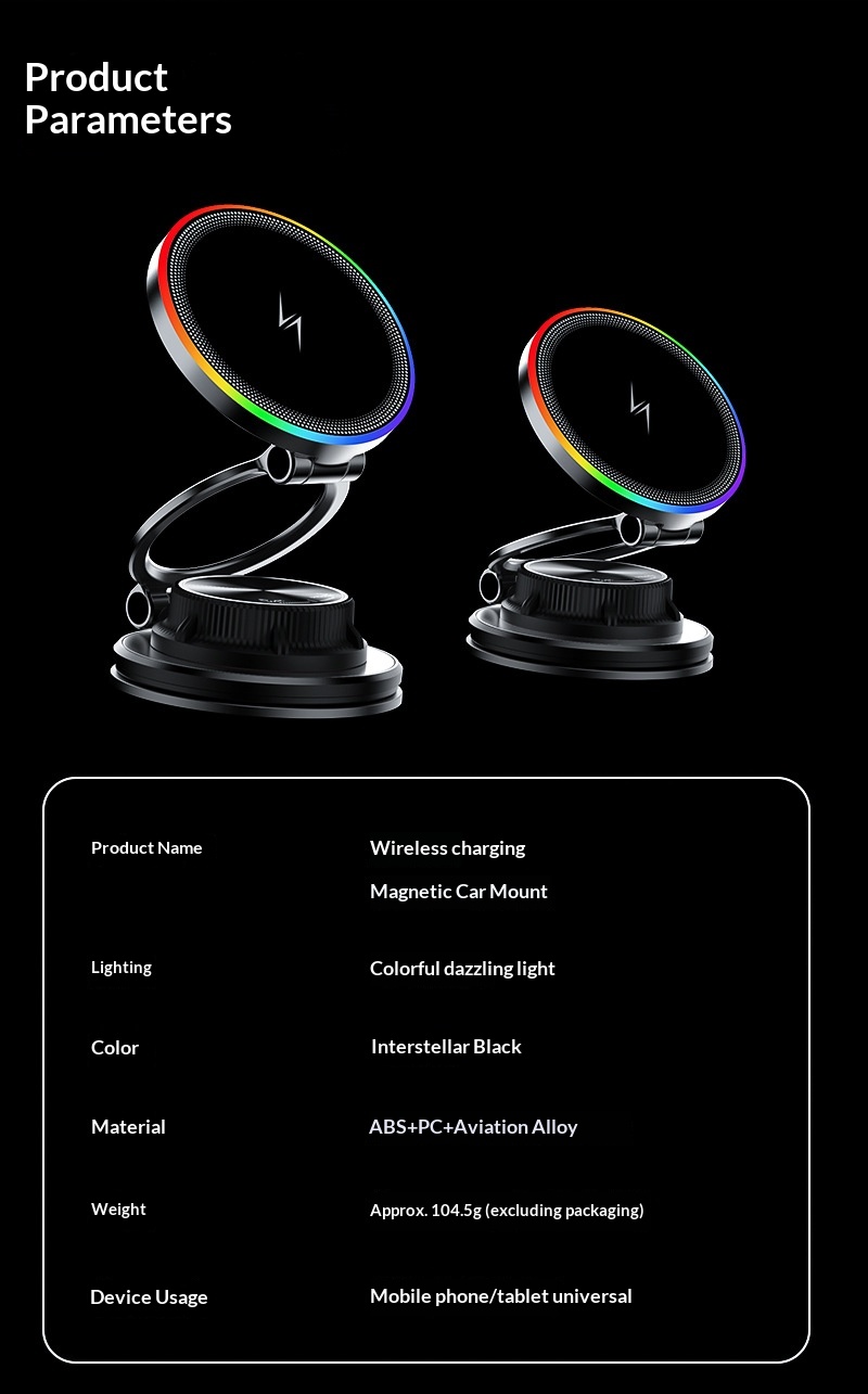 New Vacuum Adsorption Phone Wireless Charging Car Magnetic Holder_voghion.com