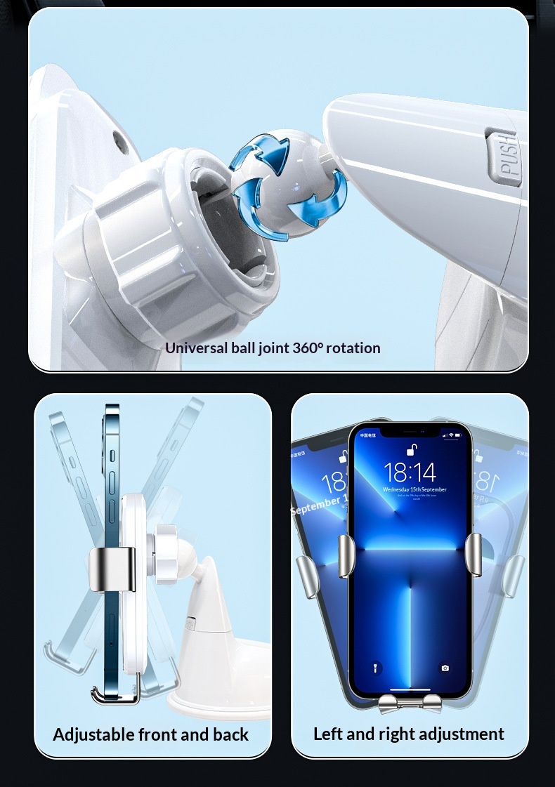 Supporto per telefono a ventosa universale 2025, supporto a gravità in metallo creativo per cruscotto auto e navigatore_voghion.com