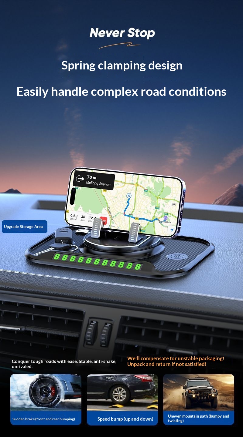 Handyhalterung für das Armaturenbrett/die Mittelkonsole des neuen Automodells 2025: Drehbar, verstellbar, mit stabiler Navigationshalterung_voghion.com