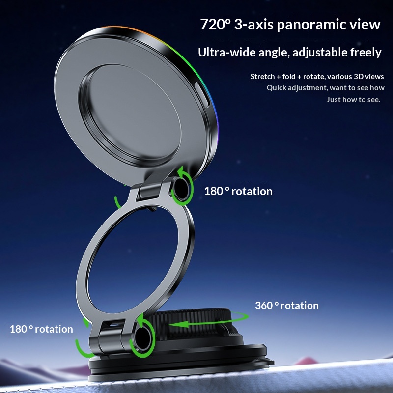 New Vacuum Adsorption Phone Wireless Charging Car Magnetic Holder_voghion.com
