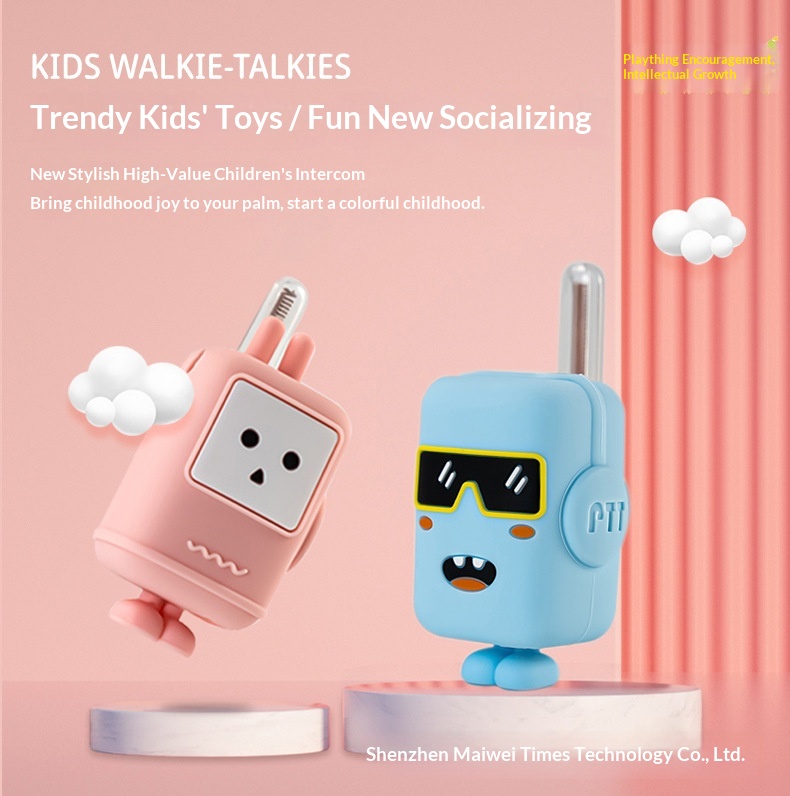 Mini Walkie-talkies For Children Rechargeable Interactive Set_voghion.com