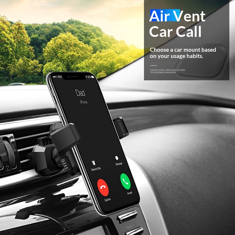 Supporto universale multifunzionale per telefono con ventosa telescopica per auto, da fissare alla bocchetta dell'aria._voghion.com