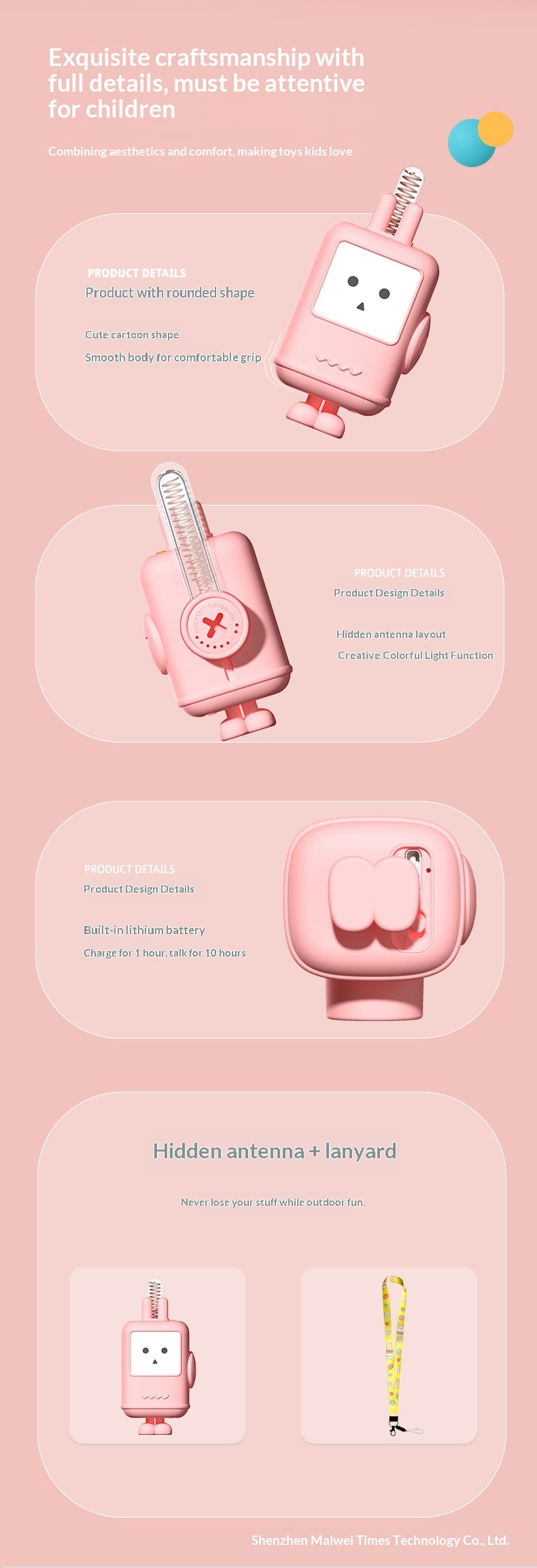 Mini Walkie-talkies For Children Rechargeable Interactive Set_voghion.com