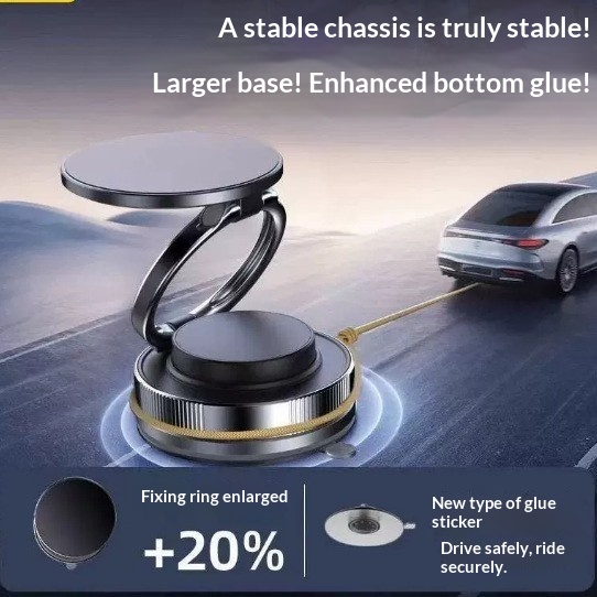 Vacuum Adsorption Magnetic Car Mount Navigation Phone Holder_voghion.com