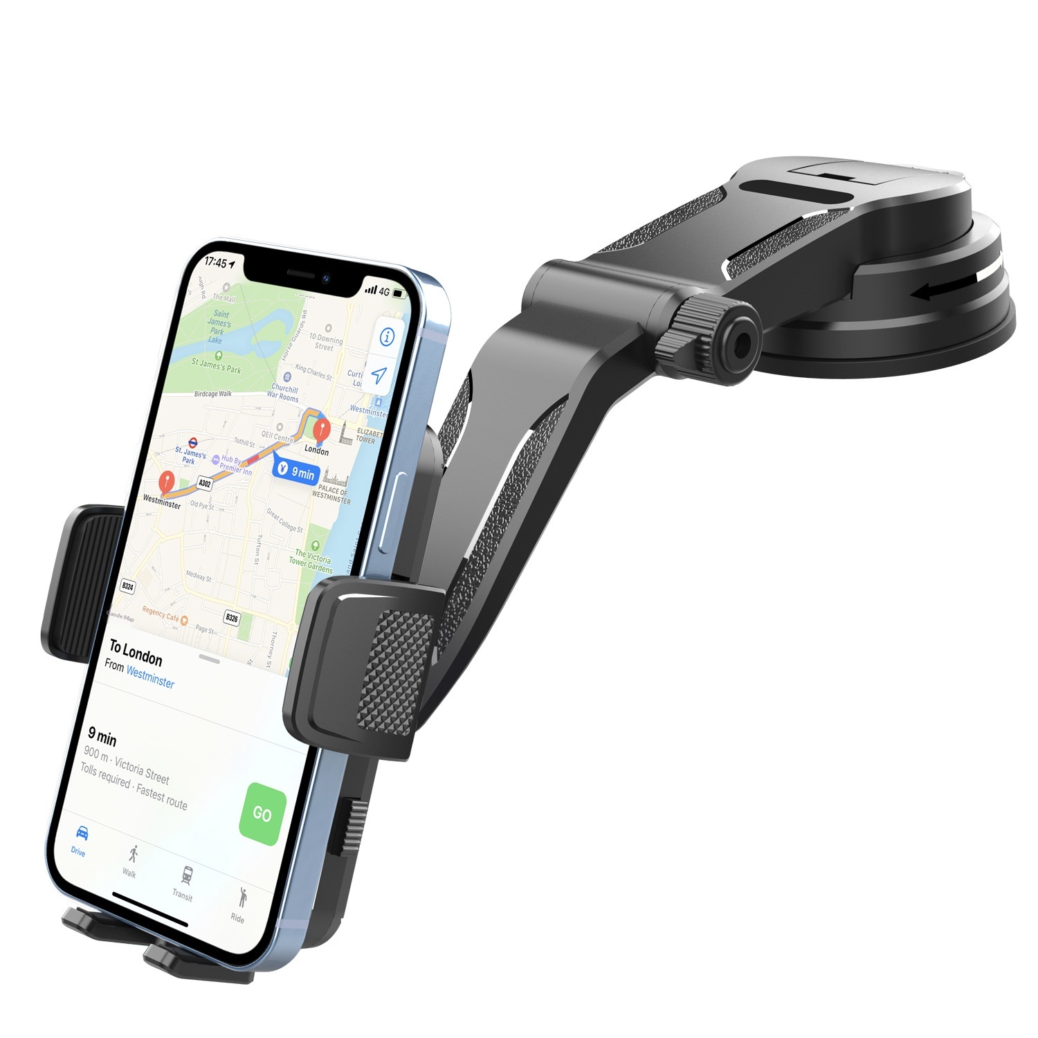Multifunktionale Autohalterung für Armaturenbrett und Windschutzscheibe, Saugnapfhalterung, ausziehbare Handyhalterung für Navigationssystem_voghion.com