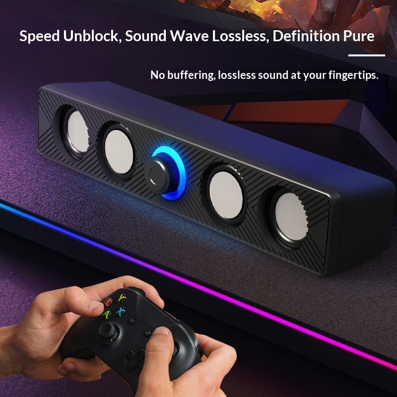 Leerfly E-1136 Computer Long Strip Speaker Laptop Home Desktop Mini USB Subwoofer_voghion.com