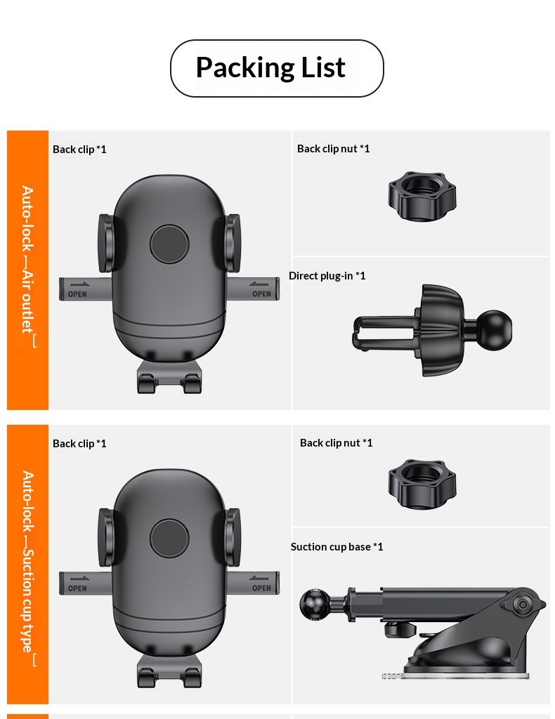 Nuovo supporto per telefono con ventosa, universale, con clip di supporto per navigatore e interni auto._voghion.com