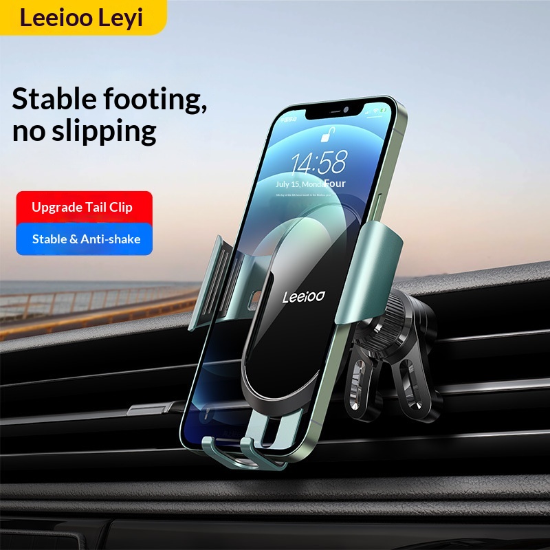 Leyi New Best-Selling Phone Hook-Type Gravity Linkage Car Air Vent Dedicated Navigation Holder_voghion.com