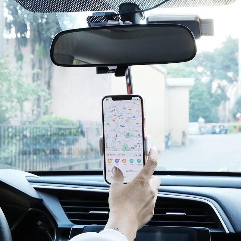 Cross-border Rearview Mirror Holder, Multifunctional Interior Accessory, Car Navigation Phone Holder_voghion.com