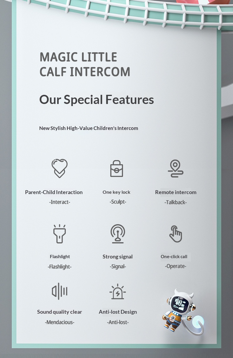 Toy Walkie Talkies For Kids Long Range Communication Device_voghion.com