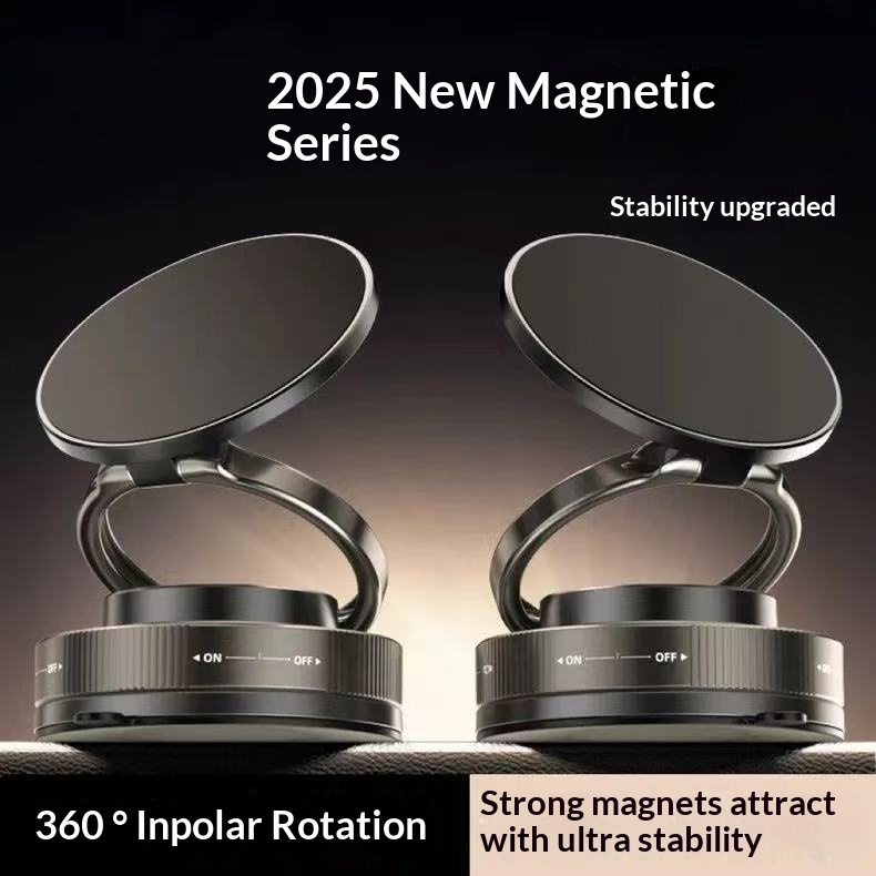 Vacuum Adsorption Magnetic Car Mount Navigation Phone Holder_voghion.com