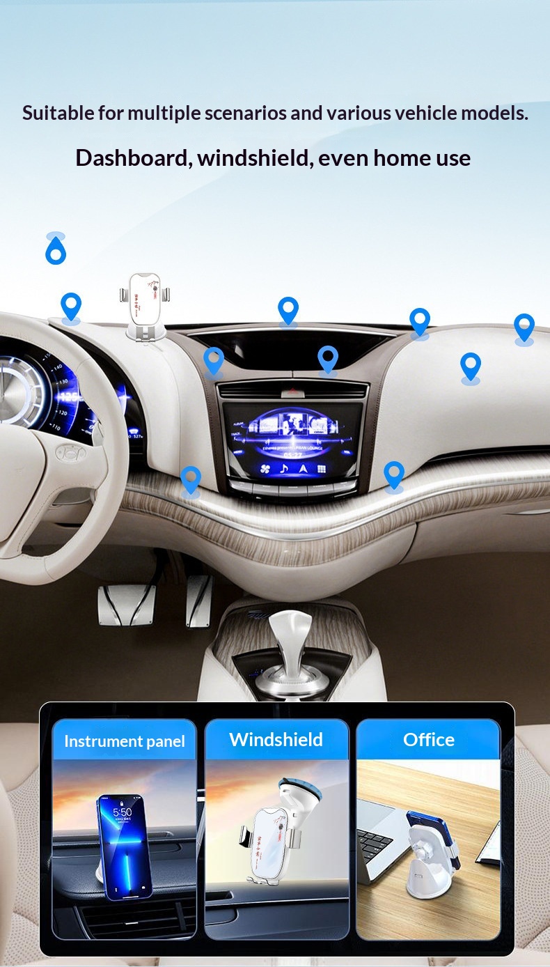 Supporto per telefono a ventosa universale 2025, supporto a gravità in metallo creativo per cruscotto auto e navigatore_voghion.com