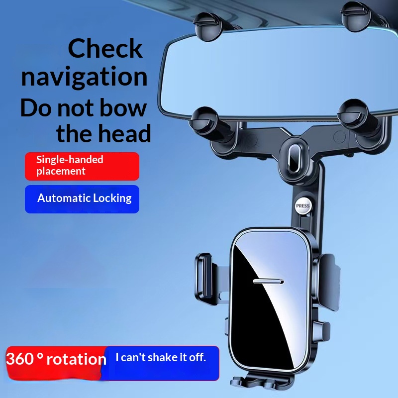 Support de téléphone pour rétroviseur de voiture avec navigation multifonctions, nouveau modèle 2025, pour grand camion, intérieur fixe._voghion.com