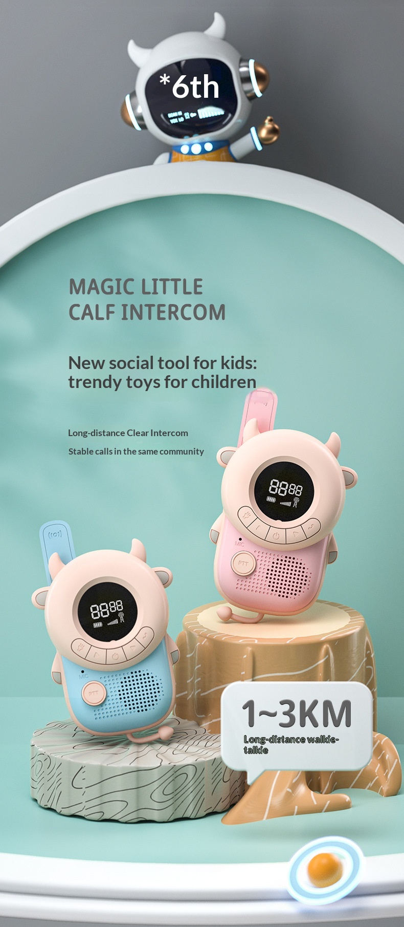 Toy Walkie Talkies For Kids Long Range Communication Device_voghion.com