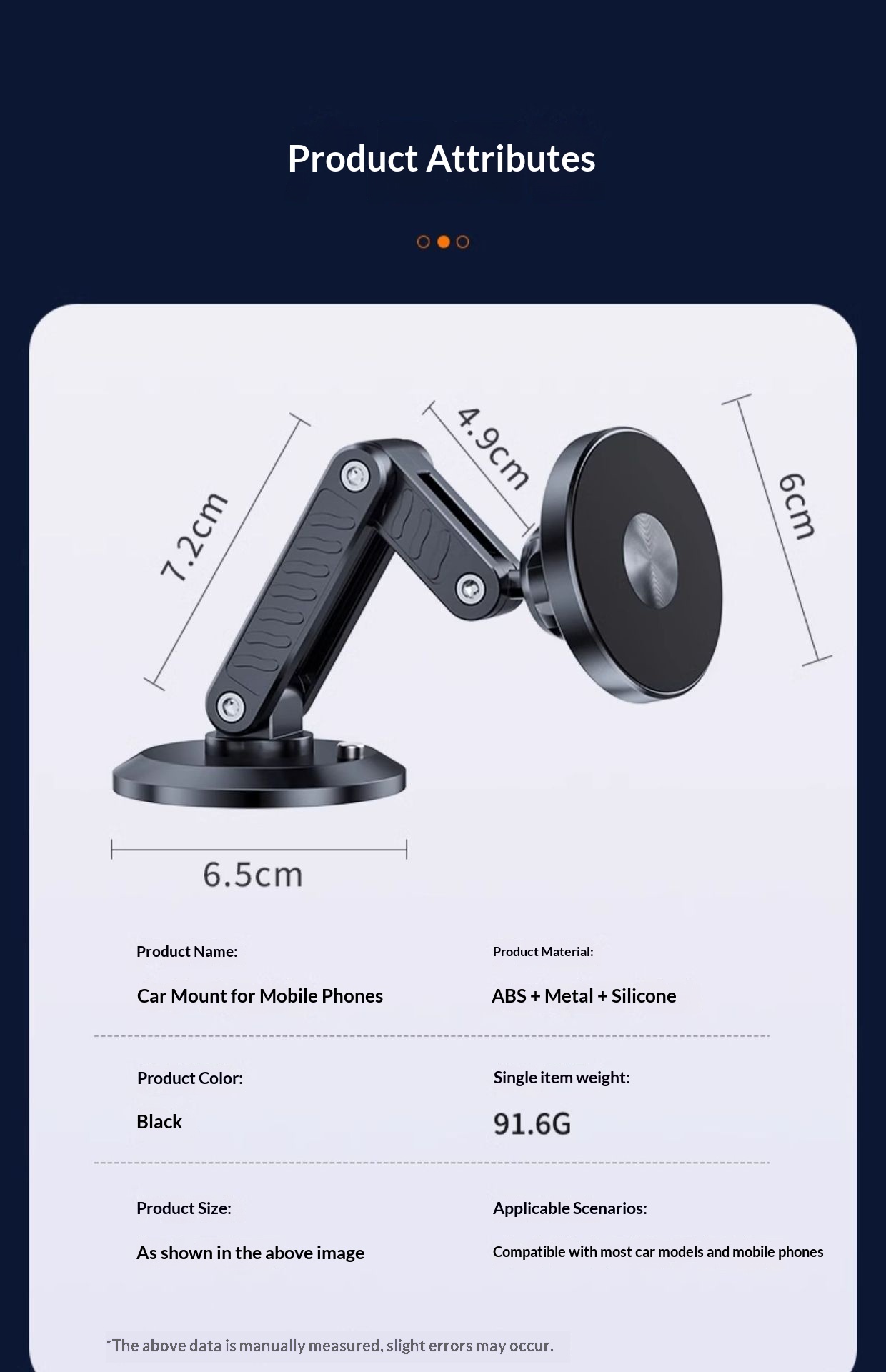 Support de téléphone magnétique pliable pour tableau de bord, universel, pour grille d'aération, support de navigation_voghion.com