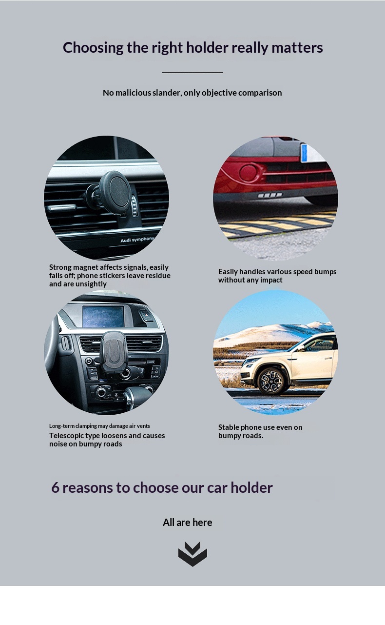 Cross-border Rearview Mirror Holder, Multifunctional Interior Accessory, Car Navigation Phone Holder_voghion.com