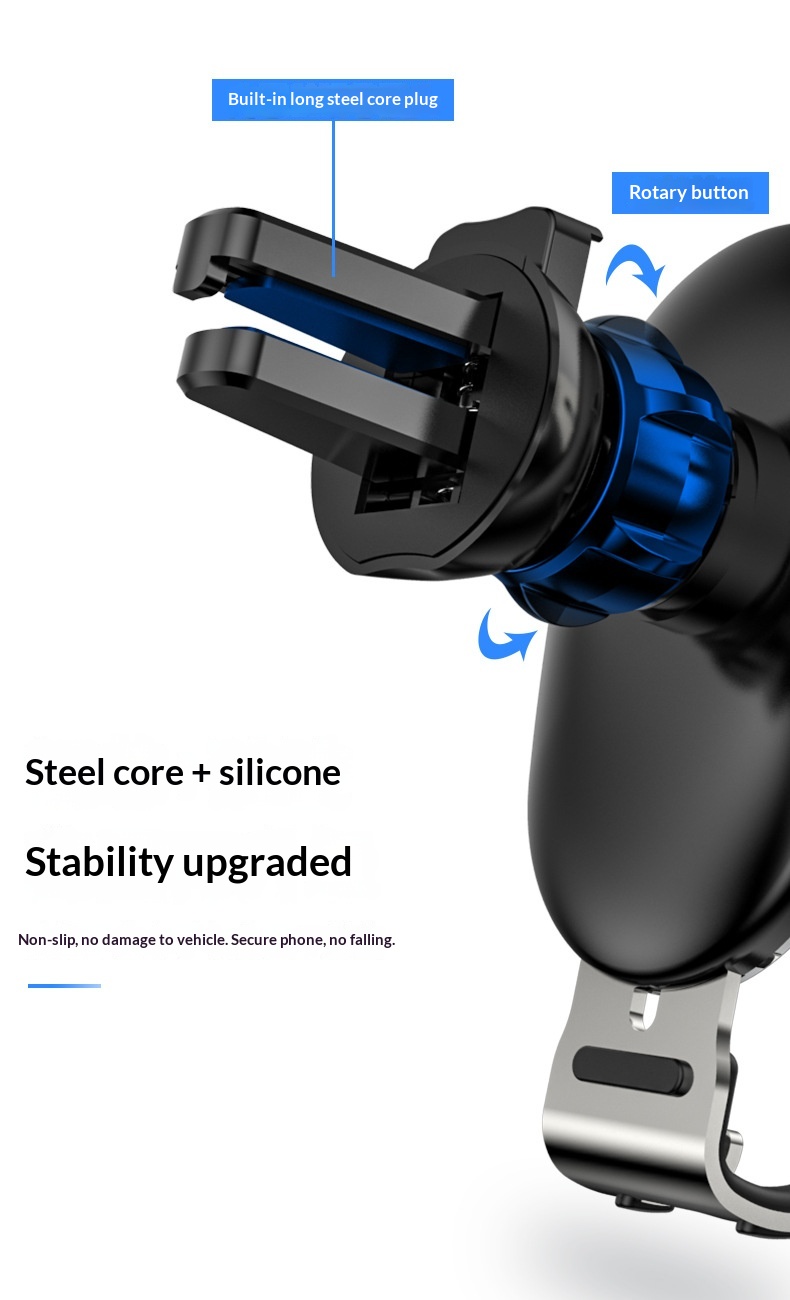 Suction Cup Air Vent Multi-Function Phone Gravity Car Navigation Holder_voghion.com