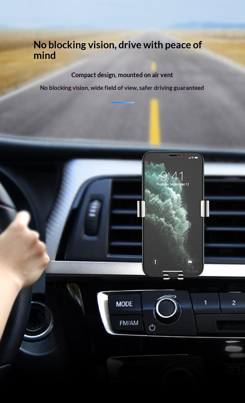 Suction Cup Air Vent Multi-Function Phone Gravity Car Navigation Holder_voghion.com