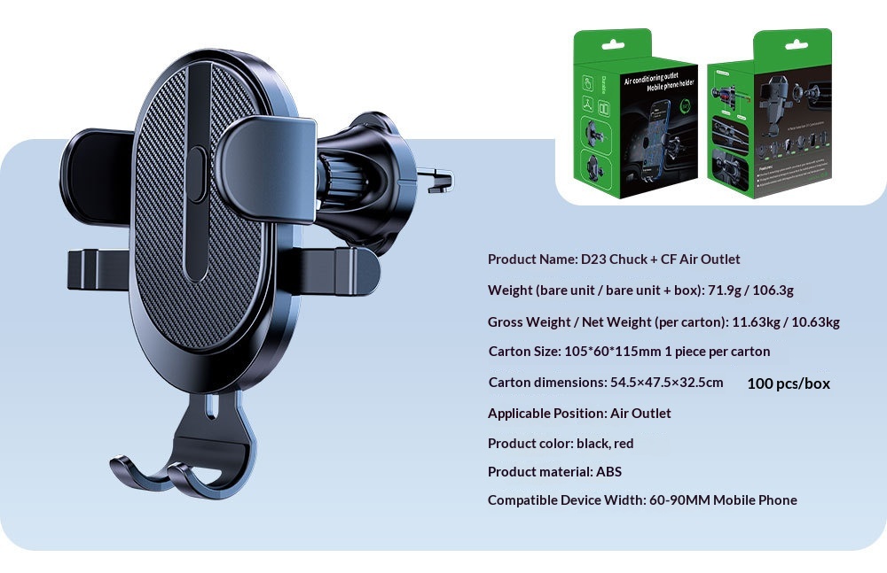 New Automatic Locking Air Vent Phone Holder, Retractable Suction Cup Car Mount_voghion.com