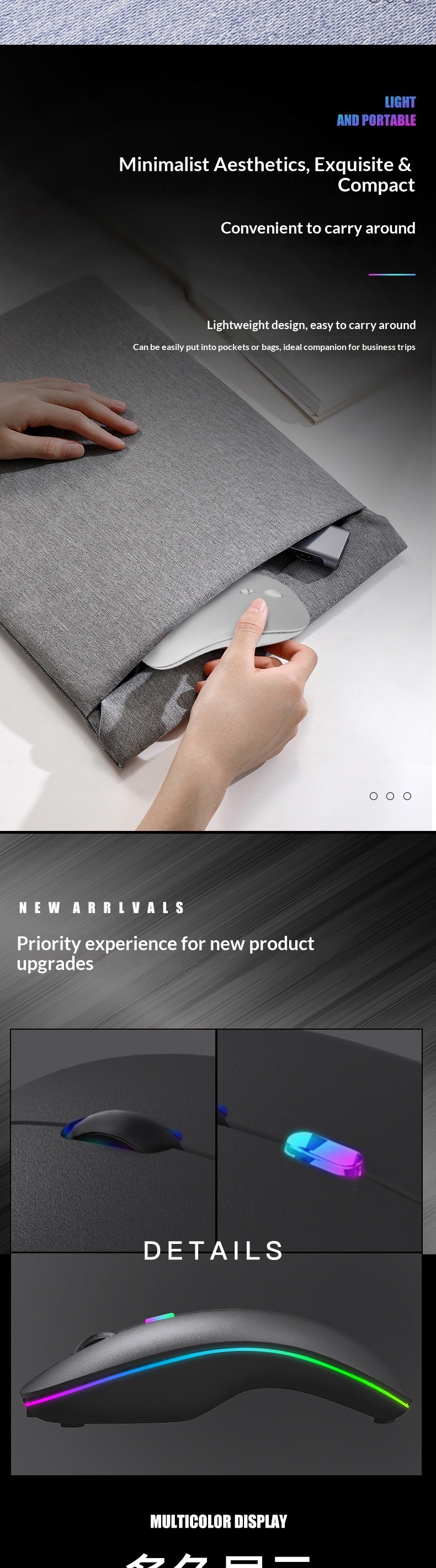 New Second-generation Bluetooth Rechargeable Luminous Three-mode Wireless Mouse, Wholesale From Cross-border_voghion.com