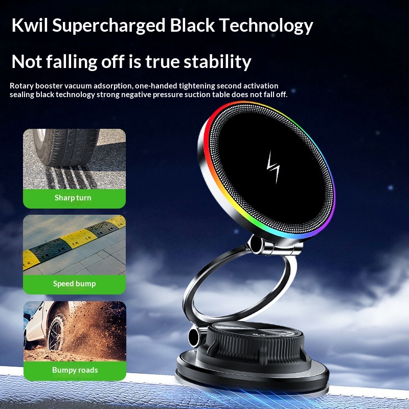 New Vacuum Adsorption Phone Wireless Charging Car Magnetic Holder_voghion.com