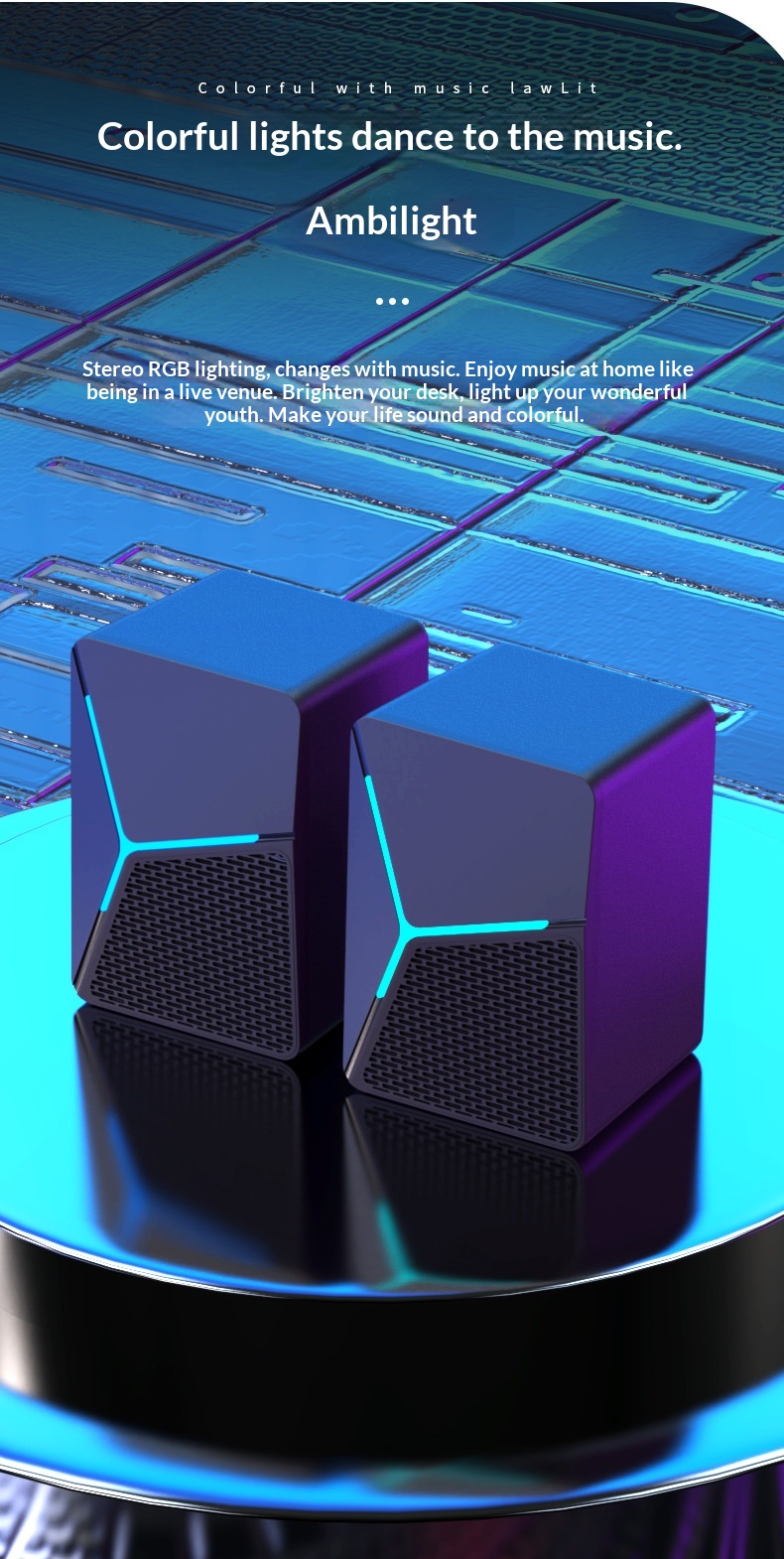 Desktop Computer Wired Bluetooth Speaker For Home Office Mini Subwoofer_voghion.com