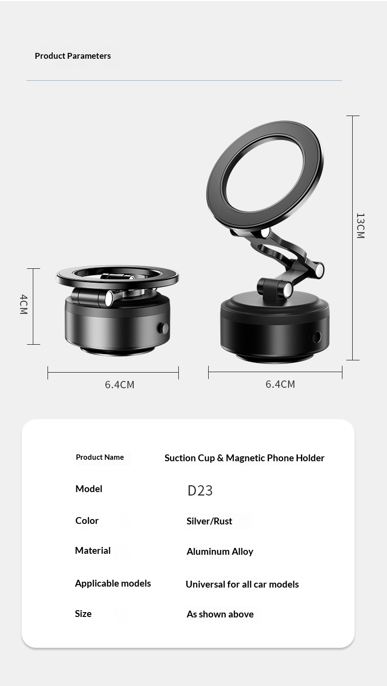 Cross-border Phone Holder 360°Rotating Car Center Console Navigation Electric Magnetic Suction Bracket_voghion.com