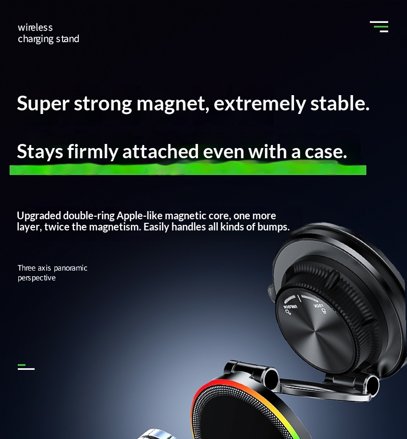 New Vacuum Adsorption Phone Wireless Charging Car Magnetic Holder_voghion.com