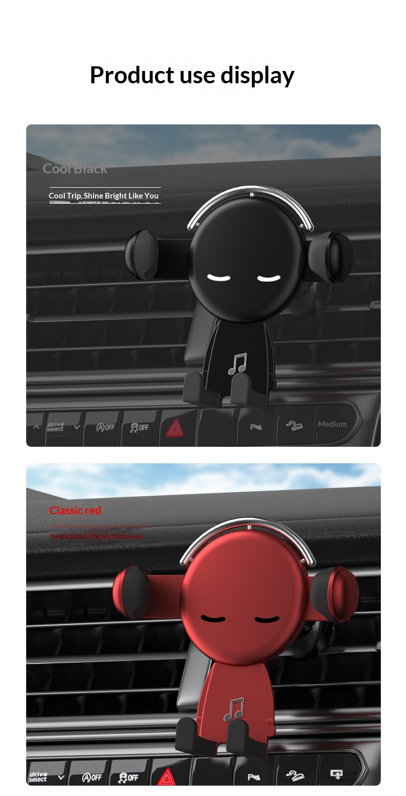 Dropshipping all'ingrosso di accessori creativi Supporto per navigatore a gravità per bocchetta dell'aria Supporto multifunzionale per telefono da auto_voghion.com