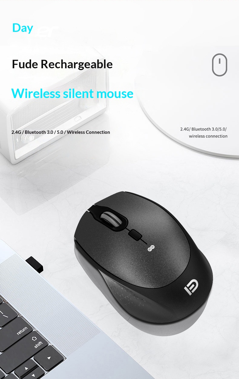 Souris bluetooth sans fil 3 modes pour pc portable et tablette_voghion.com