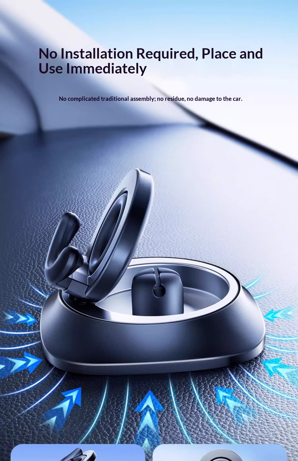 Cross-Border New Mode Phone Mount Hoder Center Consoe Navigation Dedicated High-End Car Support Stand_voghion.com