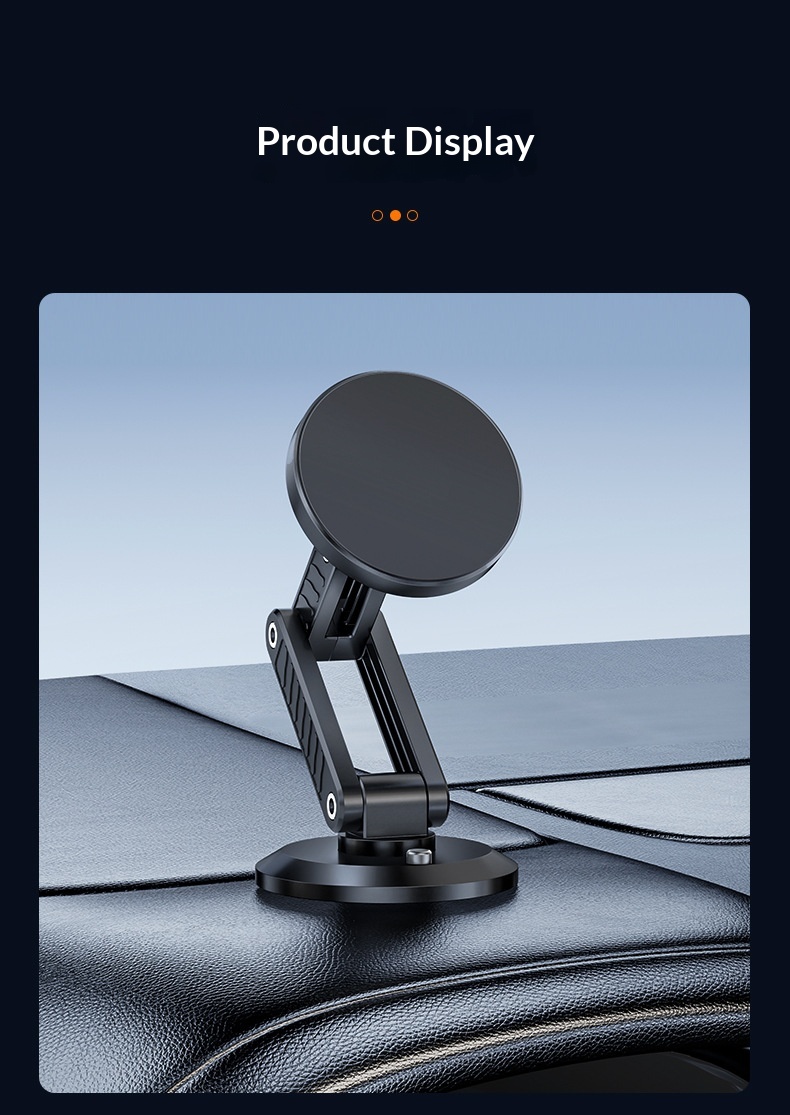 Support de téléphone magnétique pliable pour tableau de bord, universel, pour grille d'aération, support de navigation_voghion.com