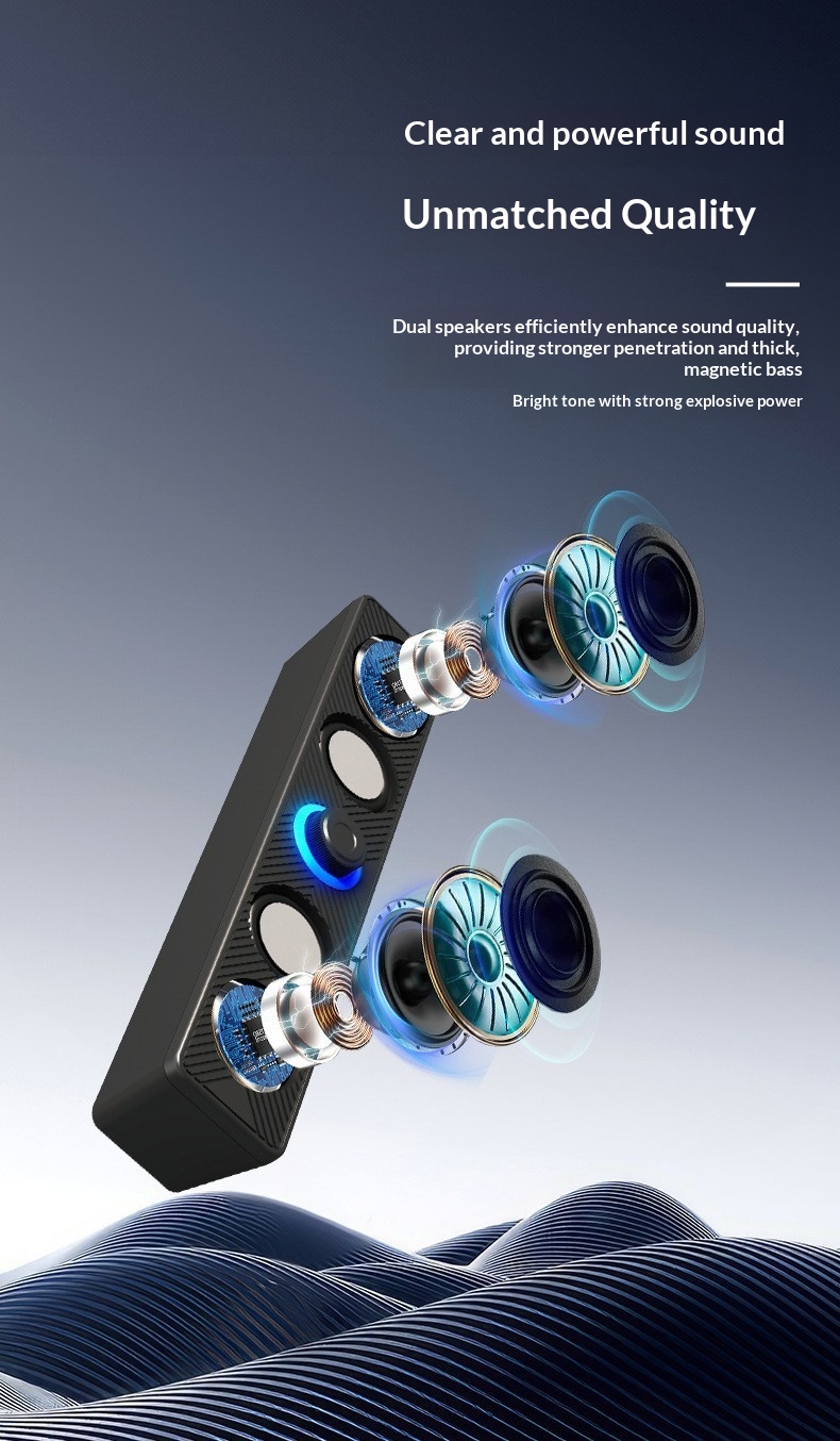 Leerfly E-1136 Computer Long Strip Speaker Laptop Home Desktop Mini USB Subwoofer_voghion.com