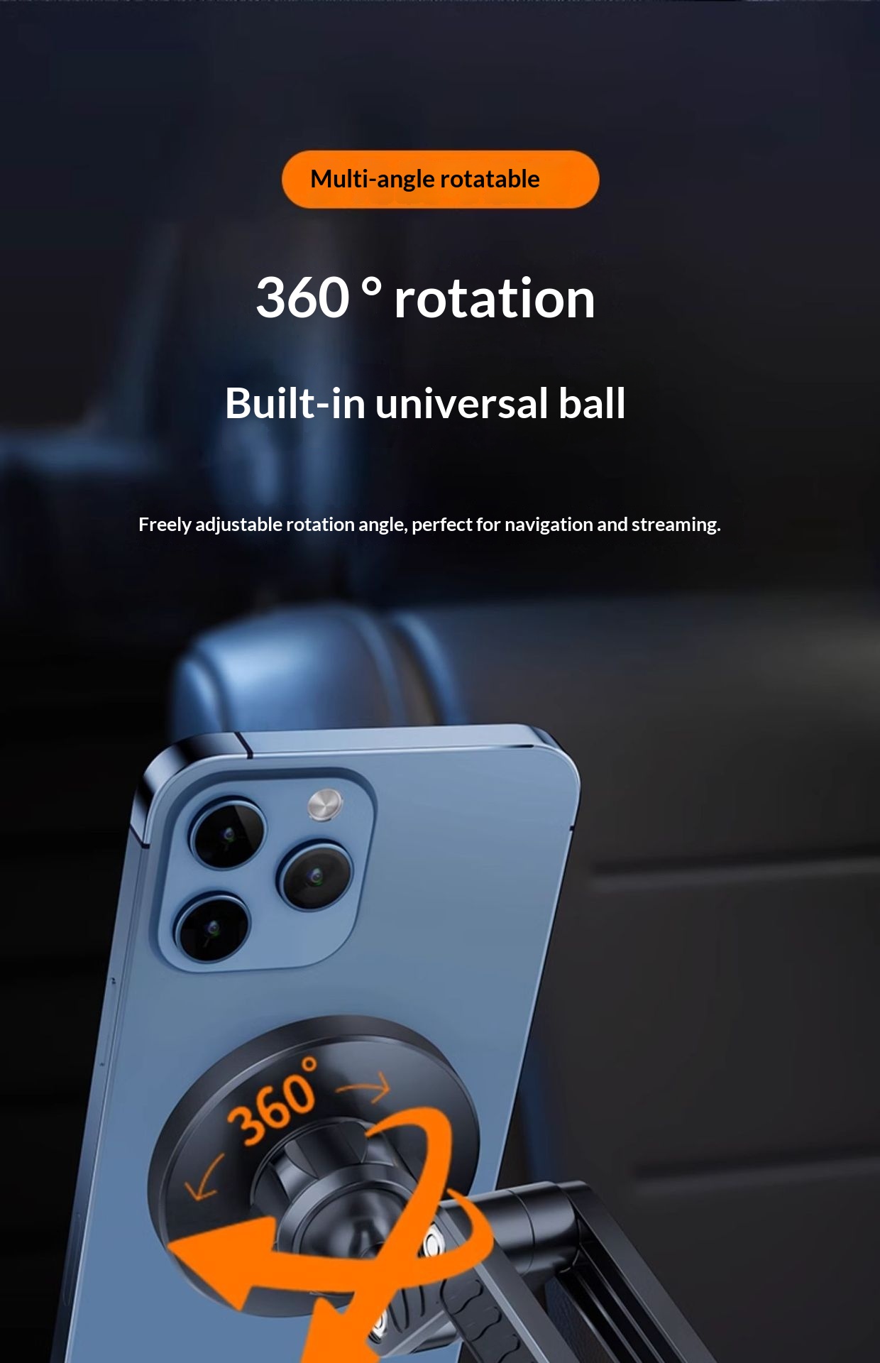 Support de téléphone magnétique pliable pour tableau de bord, universel, pour grille d'aération, support de navigation_voghion.com