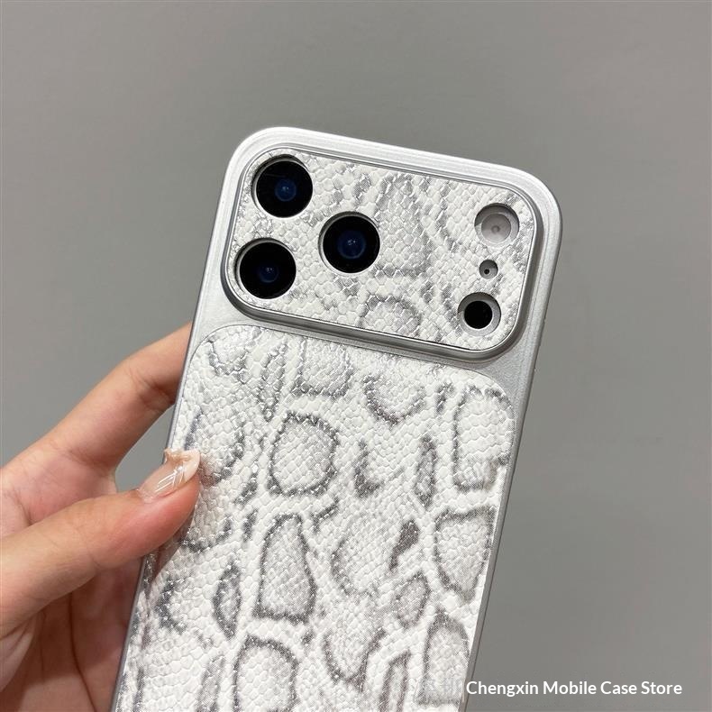 New Python Skin Pattern Case Instantly Transforms Into A 17promax Phone Case, Suitable For 16pro/15, Anti-drop_voghion.com
