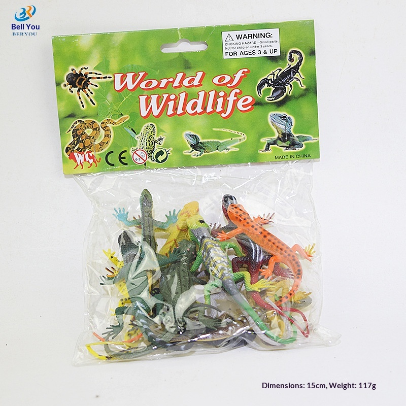 Grenzüberschreitendes, farbenfrohes Eidechsenmodell aus Kunststoff, Lernspielzeug für Kinder, Tiermodell_voghion.com