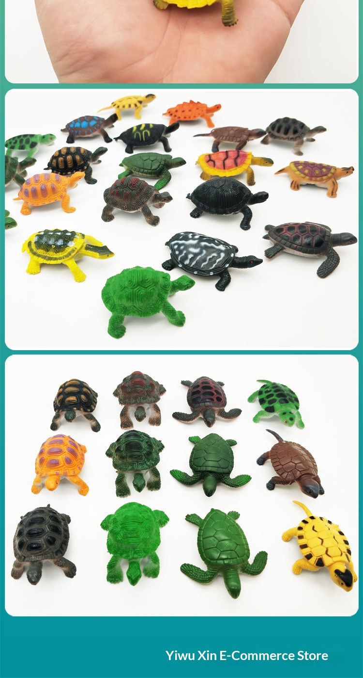 Statuetta animale tartaruga colorata giocattolo per bambini_voghion.com
