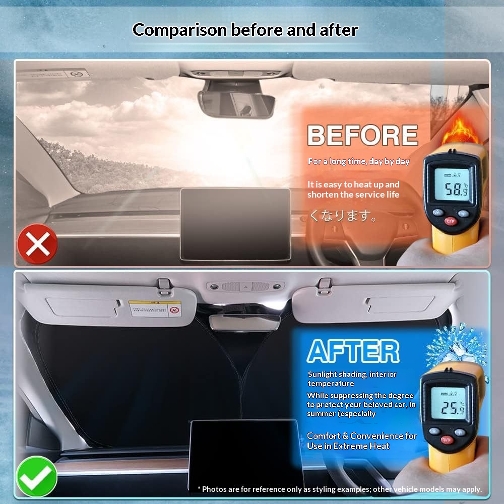 Adatto per parabrezza anteriore modificato Suzuki Jimny, parasole con protezione UV._voghion.com