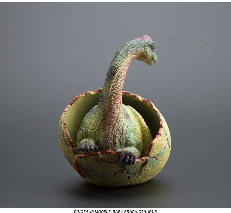 Grenzüberschreitendes, niedliches, realistisches Dinosaurier-Ei-Modell, solide, halb geschlüpfte, jurassische Triceratops, Brachiosaurus, Ankylosaurus Spielzeug_voghion.com