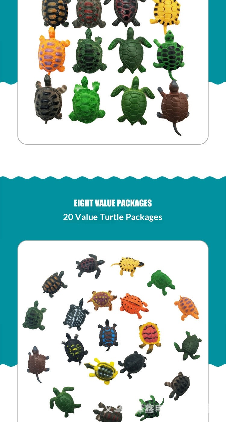 Statuetta animale tartaruga colorata giocattolo per bambini_voghion.com