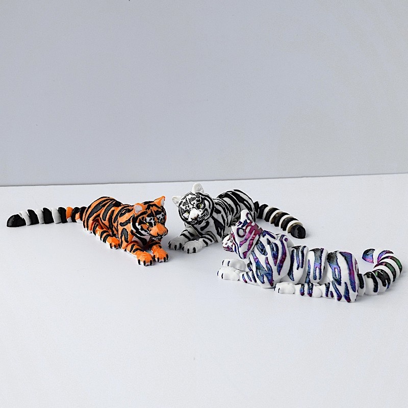 3D-gedrucktes Waldtiermodell für Kinder: Elefant, Tiger, Löwe – ein realistisches Spielzeug_voghion.com