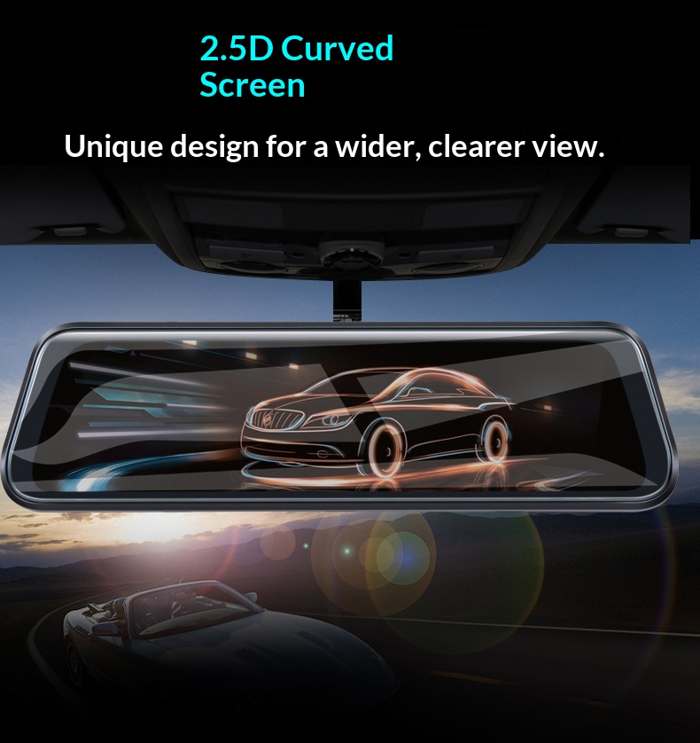 Dashcam specchietto con telecamera anteriore e posteriore_voghion.com