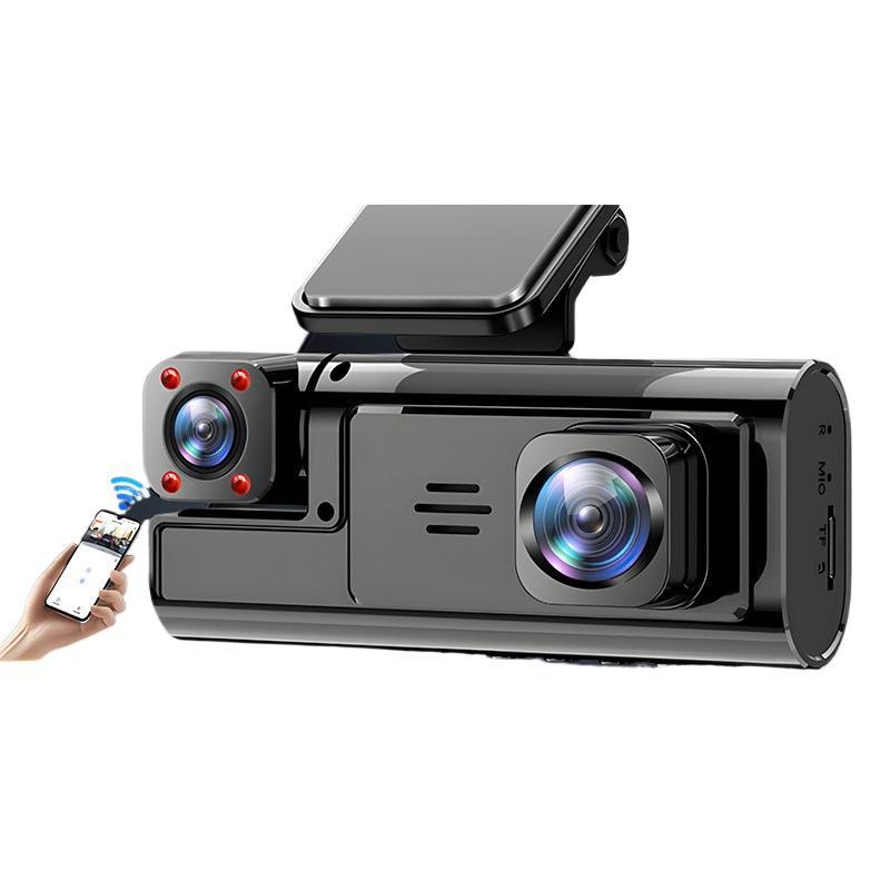 2025 New Model Dash Cam With Triple Cameras And 360 View°Panoramic Video Recording 4K Ultra HD Infrared Night Vision_voghion.com