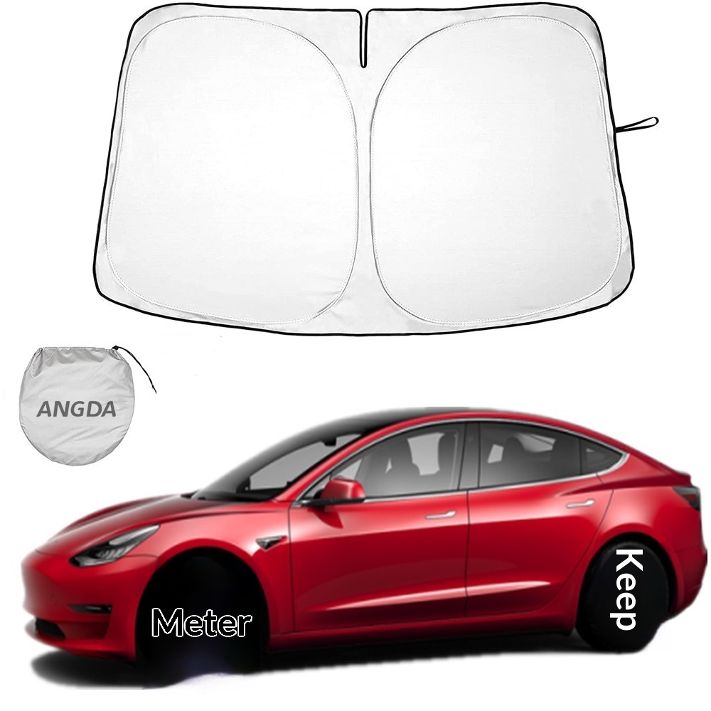 Adatto per parabrezza Tesla Model 3 Model Y 190T Parasole pieghevole per auto_voghion.com