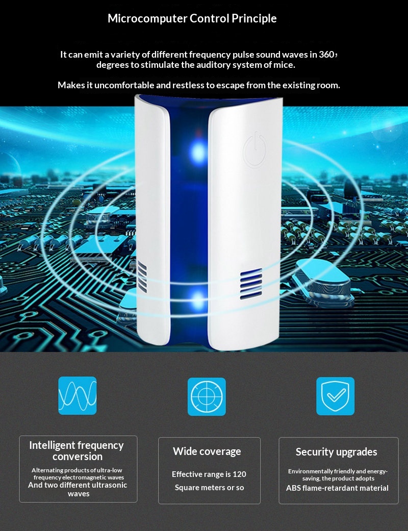 Ultrasonic Electromagnetic Electronic Killer Plug-in Mosquito Repellent Micro Light Wave Insect Mouse Repeller_voghion.com