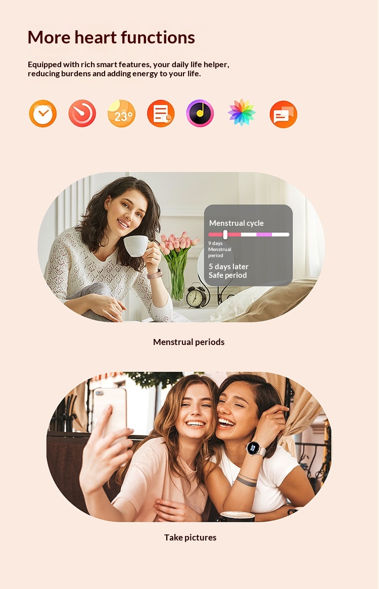 Cross-border NX23PRO Smart Bluetooth Call Information Push Multi-dial Multi-functional Women's Sports Watch_voghion.com